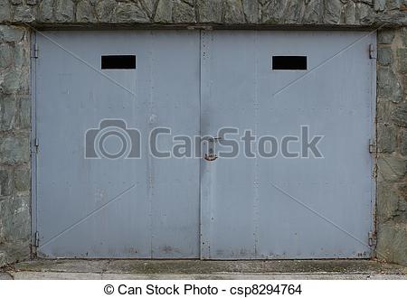 Stock Photo Of Vintage Garage Door   Old Vintage Garage Door    