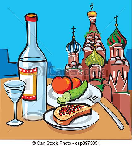 Vector Clip Art Of Russian Vodka Csp8973051   Search Clipart    