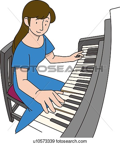Woman Pianist Clipart Woman Who Play The Piano