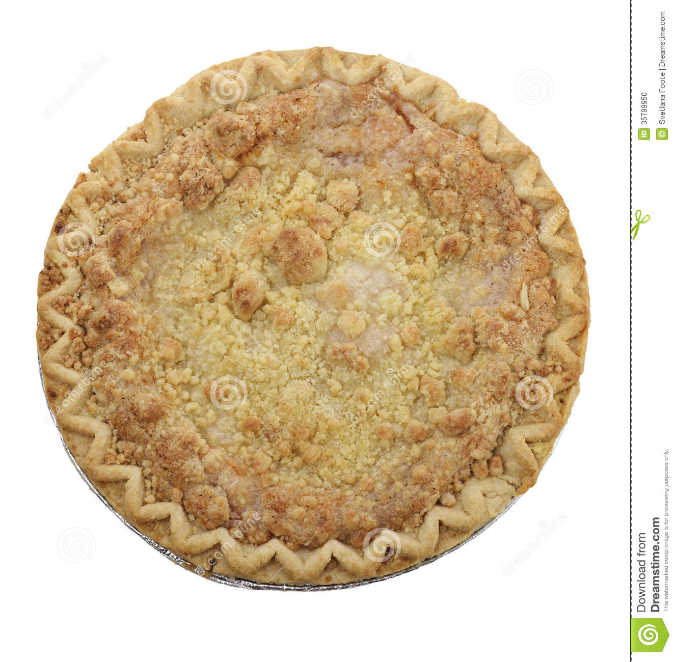 Apple Crumb Pie Stock Photo   Image  35799950