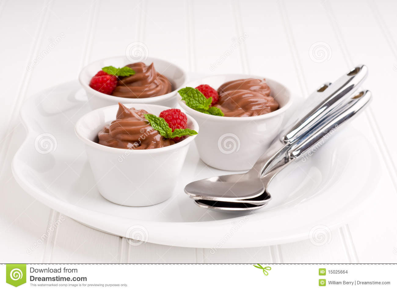 Chocolate Pudding Cups Stock Images   Image  15025664