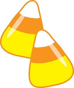 Clipart Illustration Of Two Pieces Of Candy Corn Clipart Illustration