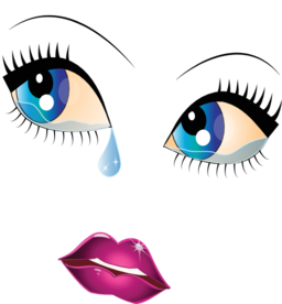 Crying Eyes Clipart Crying Pretty Face Smiley