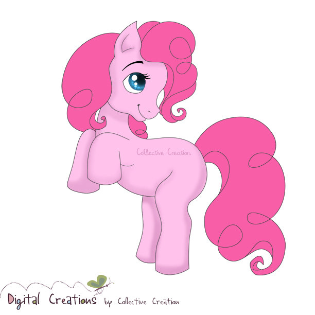 Cute Pink Pony Digital Clipart Great For By Collectivecreation