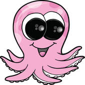 Cute Squid Clipart Cute Pink Octopus Vector