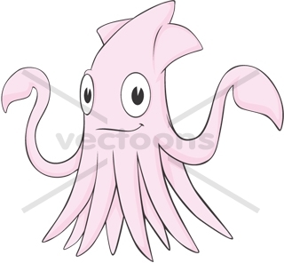 Cute Squid Clipart Cute Pink Squid