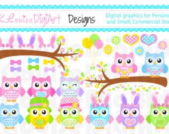 Easter Cute Owls For Personal And S Mall Commercial Use