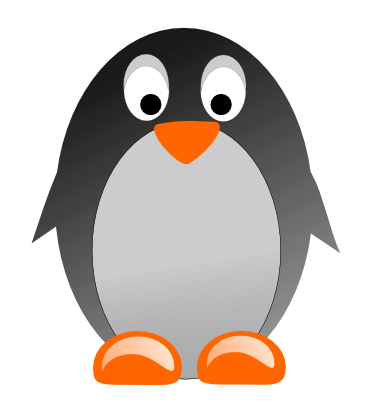 Free Simple Round Penguin Clip Art