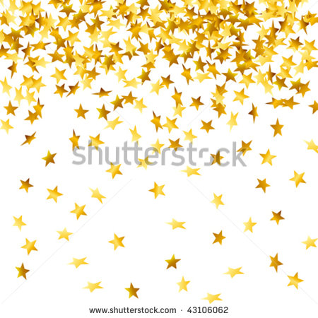 Gold Confetti Clipart Vector Of Falling Down Stars
