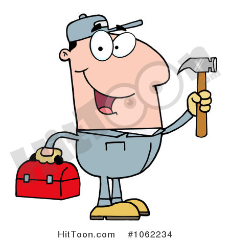 Handyman Tools Clipart Handy Man With Tool Box 1