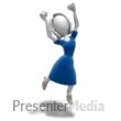 Id  9913   Woman Jumping Celebration   Presentation Clipart