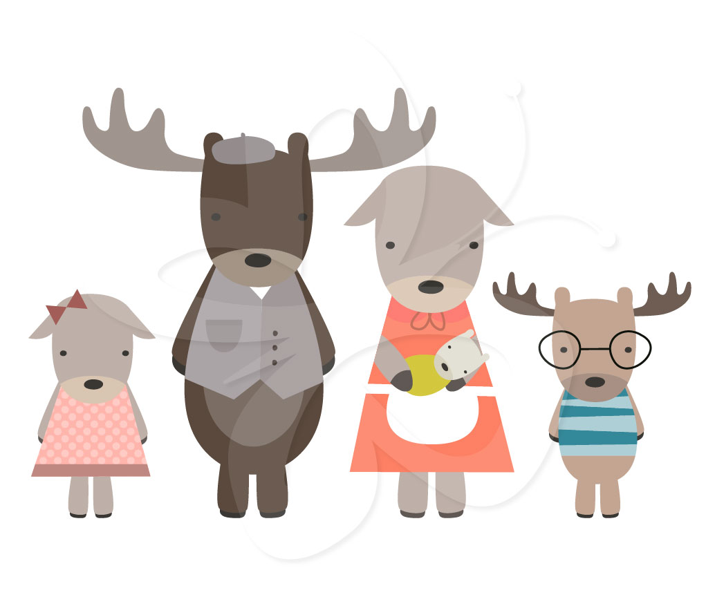 Moose Family Clipart   Creative Clipart Collection