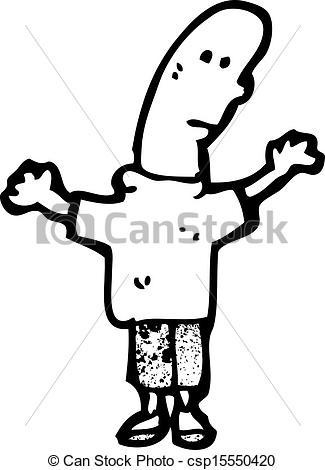 Of Cartoon Man With Swollen Head Csp15550420   Search Clipart