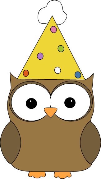 Owl Wearing Party Hat   Look Whooo S Two    Pinterest