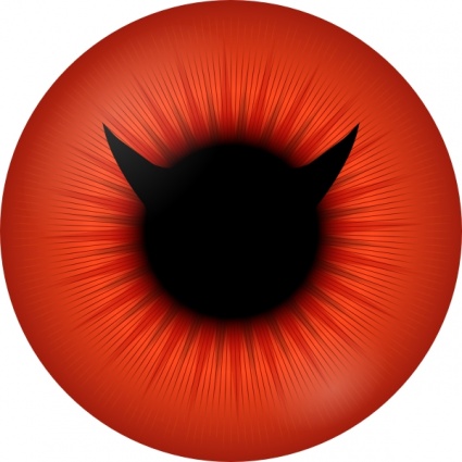 Red Iris With Devil Pupil Clip Art Vector Free Vector Graphics