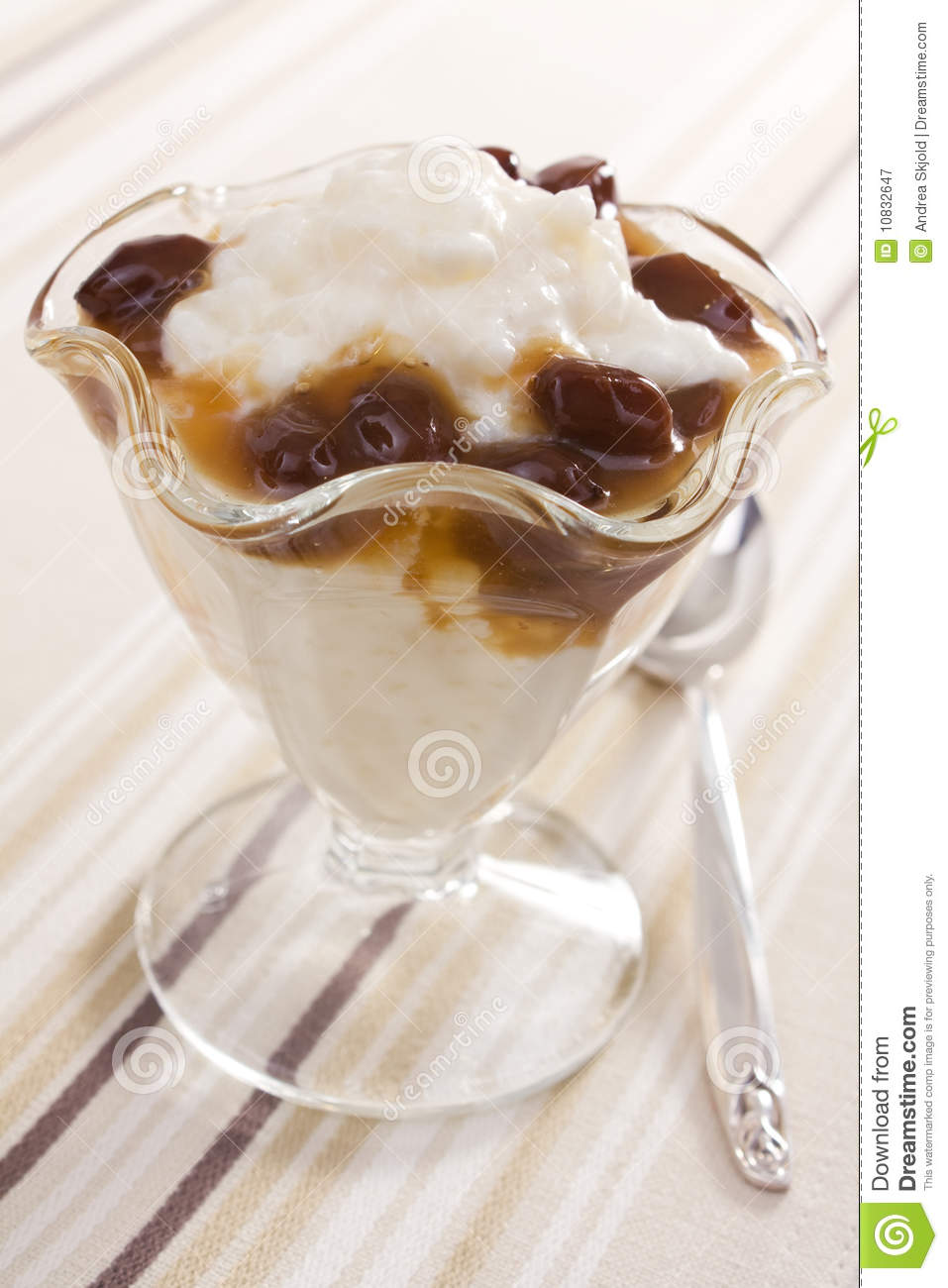 Rice Pudding With A Sweet Rum Raisin Sauce 