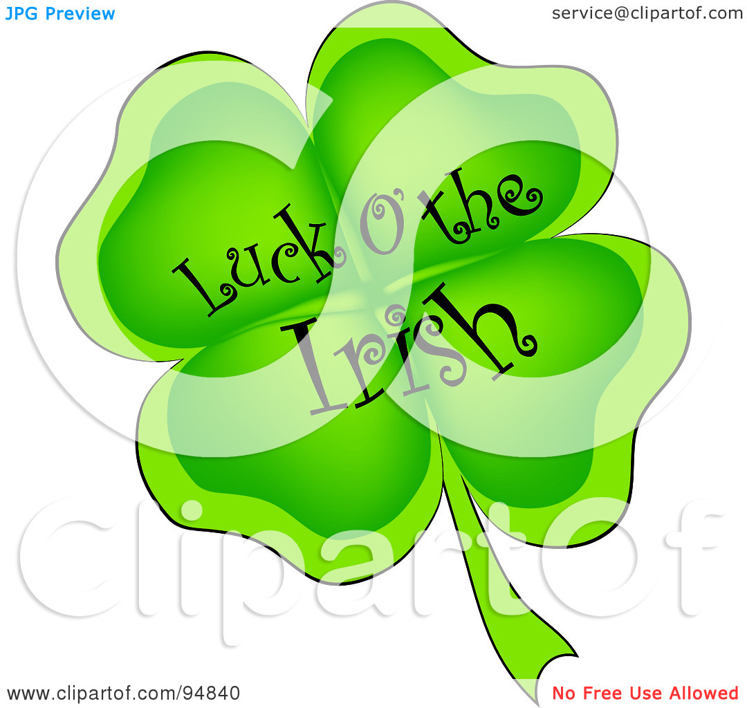 Royalty Free  Rf  Clipart Illustration Of A Luck Of The Irish Greeting