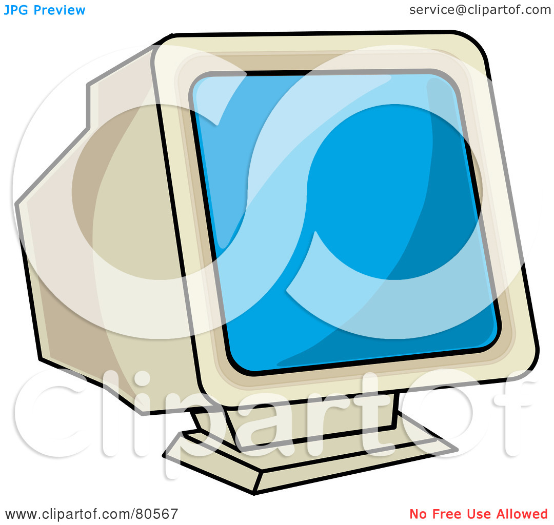 Royalty Free  Rf  Clipart Illustration Of An Old Fashioned Computer
