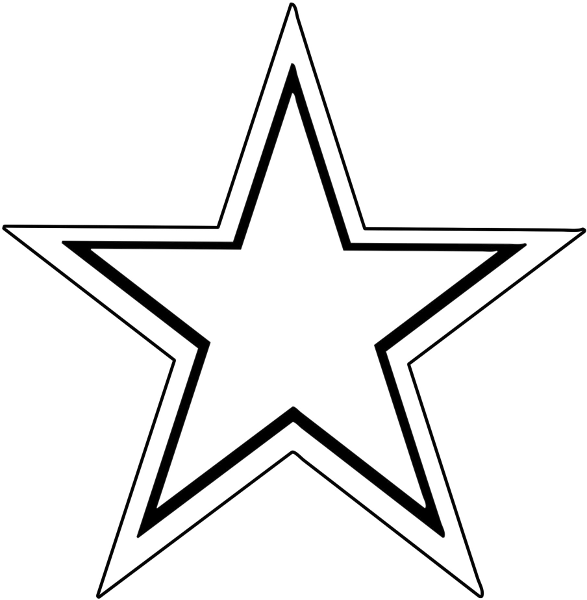 Star Double Outline    Signs Symbol Stars Stars Bw Star Double Outline