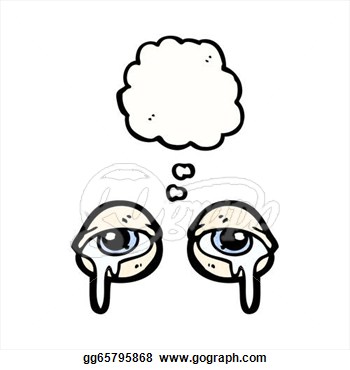 Vector Art   Crying Eyes Cartoon  Clipart Drawing Gg65795868   Gograph