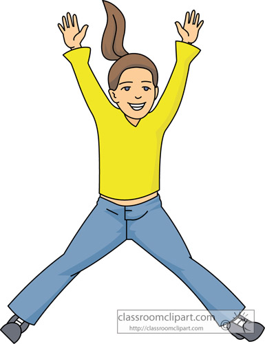 Woman Jumping Clipart