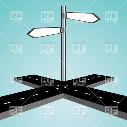 And Pole Direction Sign Download Royalty Free Vector Clipart  Eps