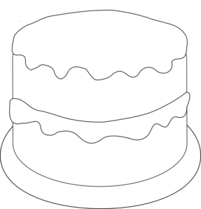 Birthday Cake To Color Clip Art At Clker Com   Vector Clip Art Online