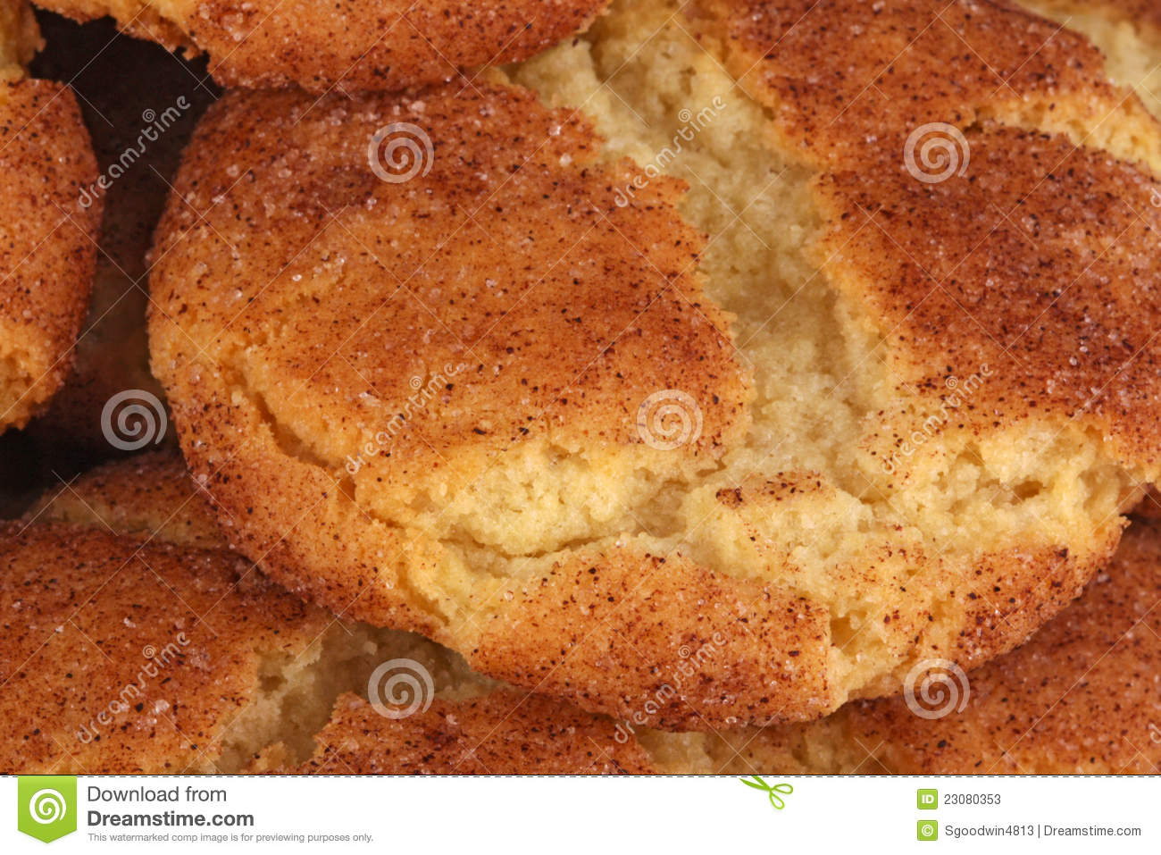 Close Up Image Of A Snickerdoodle Cookie Stock Photos   Image