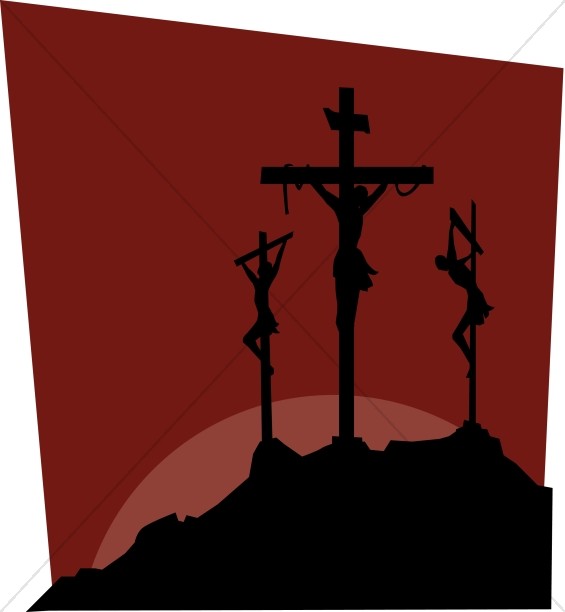 Dark Image Of Calvary Crosses   Cross Clipart
