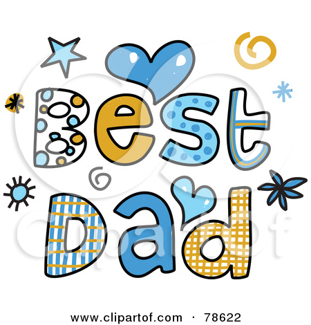 Free  Rf  Clipart Illustration Of Colorful Best Dad Words By Prawny