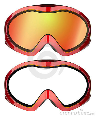 Goggles Clip Art Ski Goggles On The White
