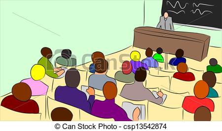 Of College Lecture   College Lecture Hall Csp13542874   Search Clipart