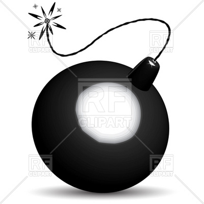 Old Bomb With Burning Fuse Objects Download Royalty Free Vector Clip    
