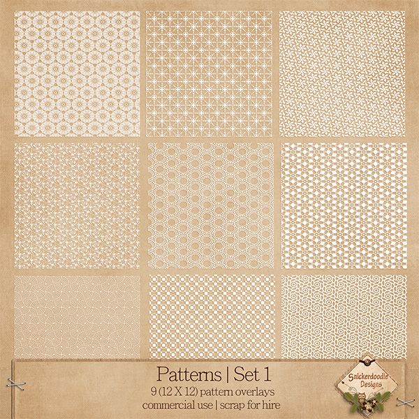 Patterns Set 1 Damask Transparencies  Cu S4h  By Snickerdoodledesigns