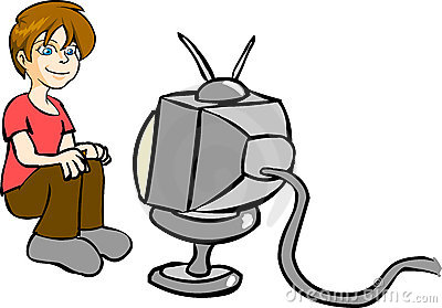 Person Watching Tv Clipart Boy Watching Tv Clipart