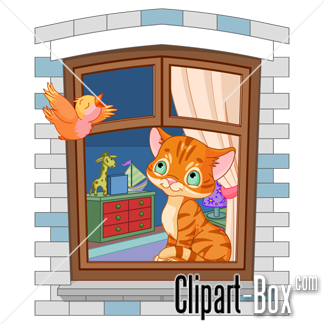 Related Cat At The Window Cliparts