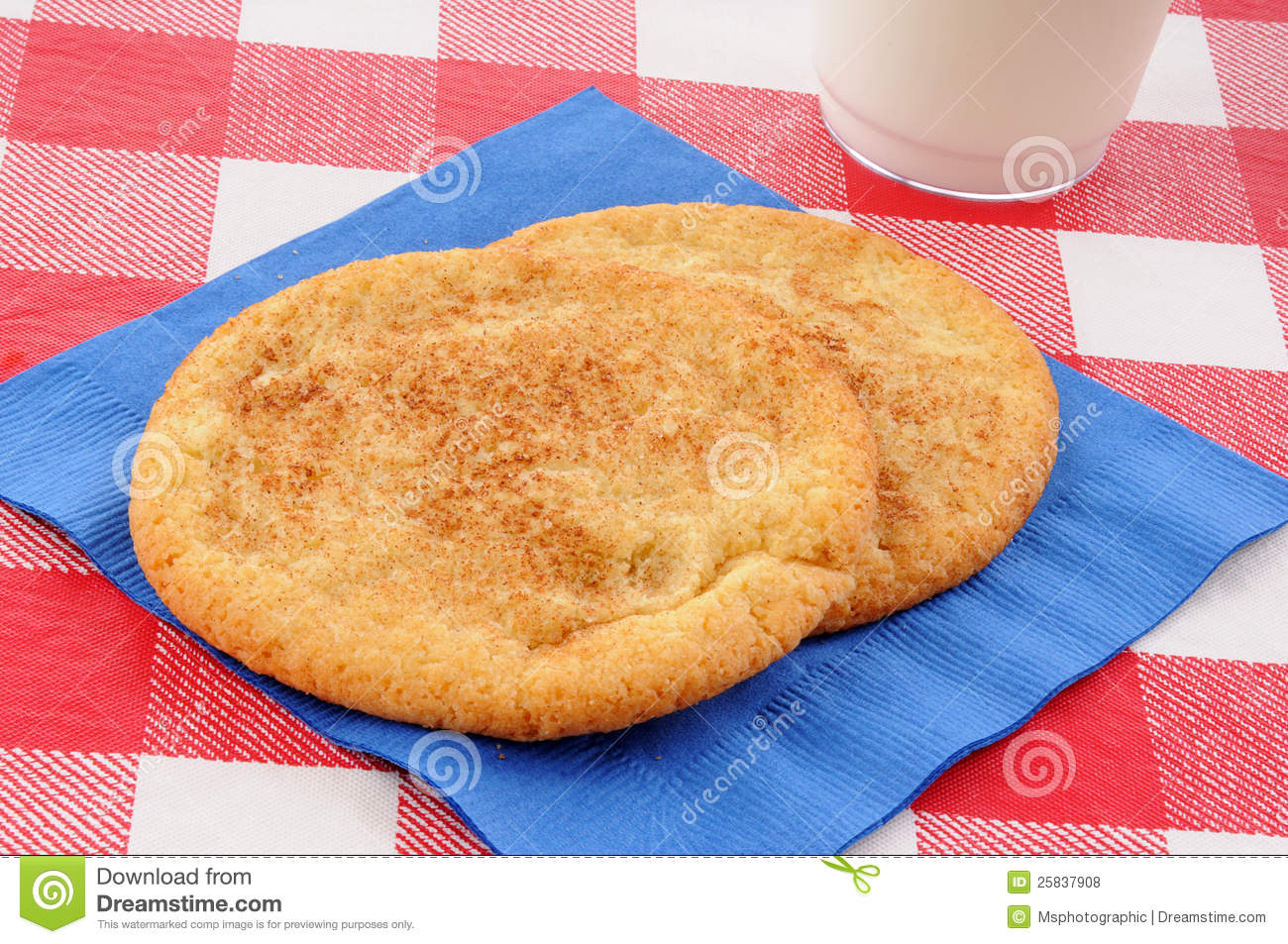 Snickerdoodle Cookies On A Picnic Table Royalty Free Stock Photos