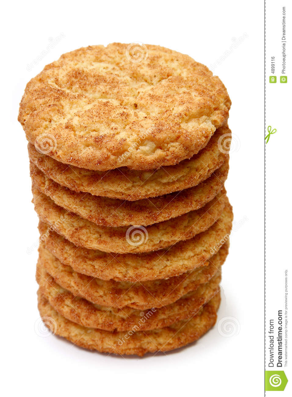 Stack Of Snickerdoodles Over White