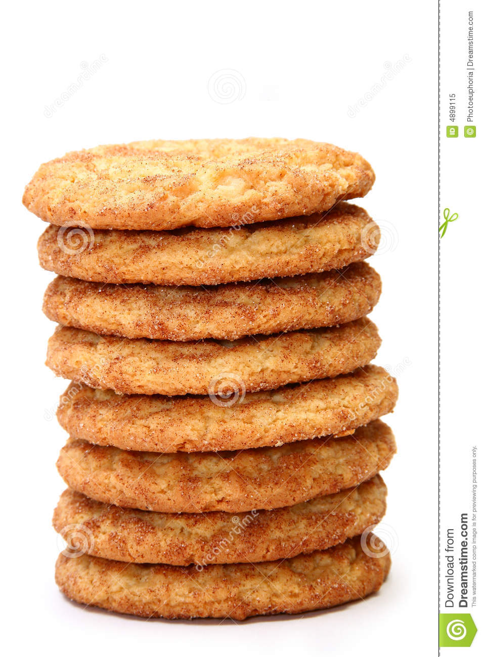 Stack Of Snickerdoodles Over White