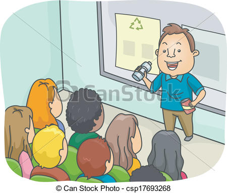 Vector   Recycling Lecture   Stock Illustration Royalty Free