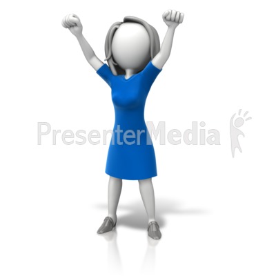 Woman Celebration Arms Up   Presentation Clipart   Great Clipart For