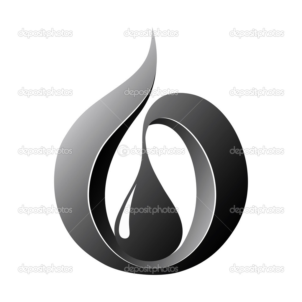 Abstract Oil Drop  Icon Template  Prototype   Stock Vector