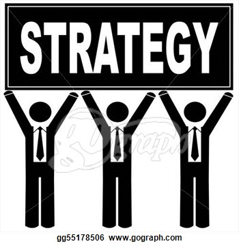 Business Men Holding Up Sign Saying Strategy  Clip Art Gg55178506