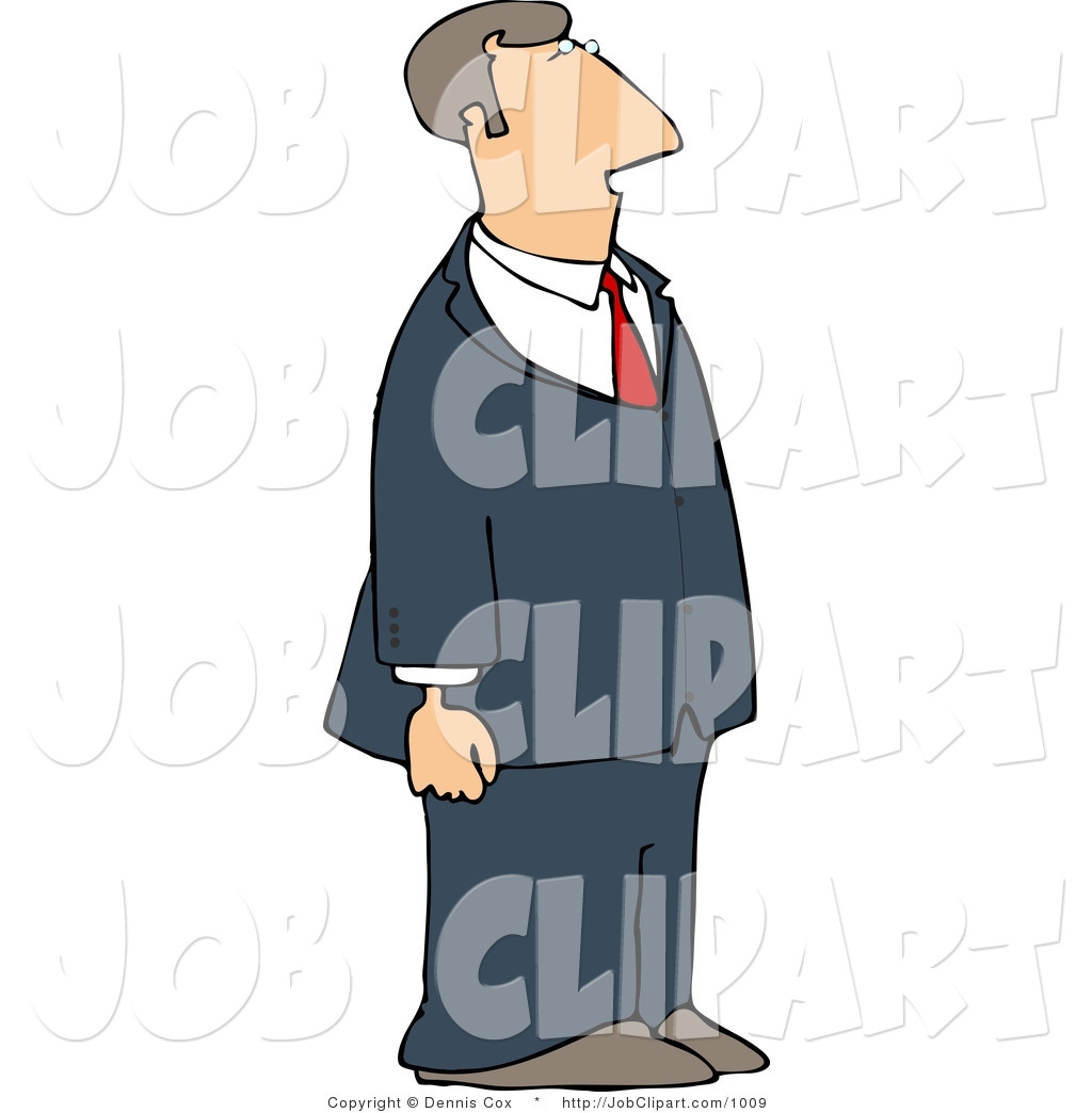 Clip Art Of A Blue Suit Business Man With A Red Tie By Dennis Cox 1009