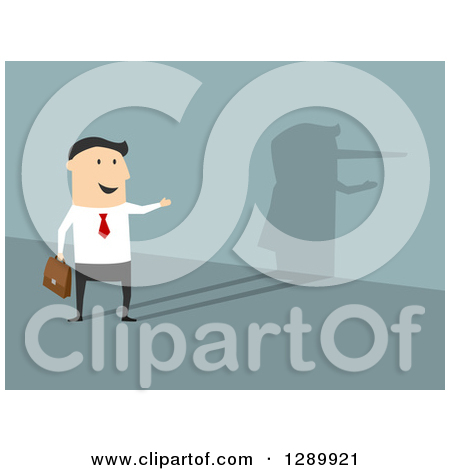 Clipart Of A Flat Modern Design Styled Lying White Businessman