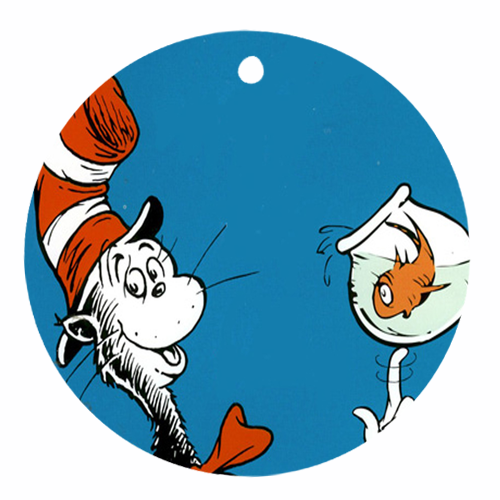 Dr Seuss Clipart Dr Seuss And Fish Round Ornament 9980 907 Png