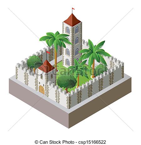 Fortress Surrounded By    Csp15166522   Search Clipart Illustration
