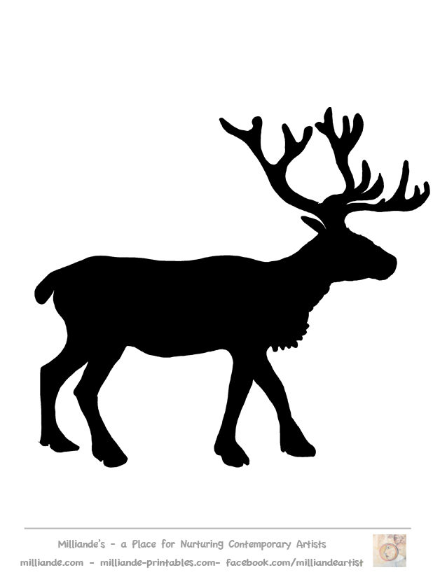 Free Reindeer Clipart Silhouettesreindeer Crafts   Reindeer Clip Art    