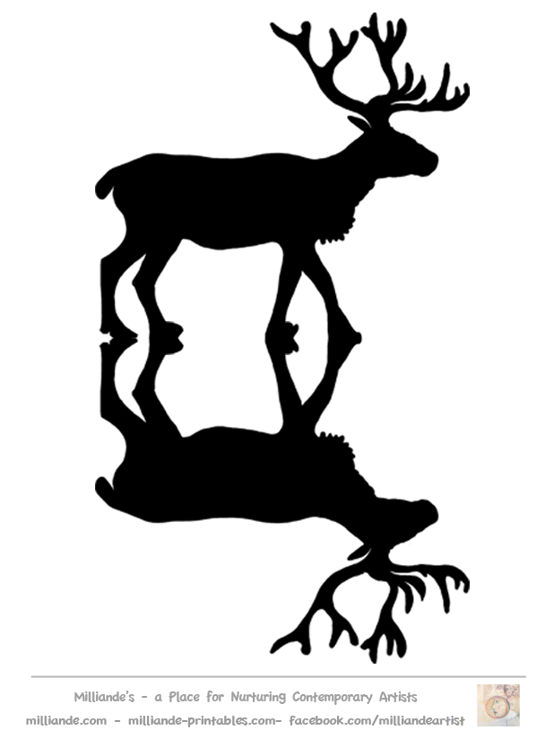 Free Reindeer Clipart Silhouettesreindeer Crafts   Reindeer Clip Art