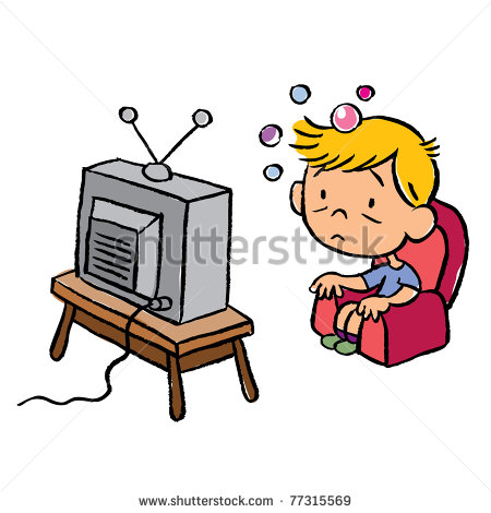 Kids Watch Tv Clipart Child Addicted To Television